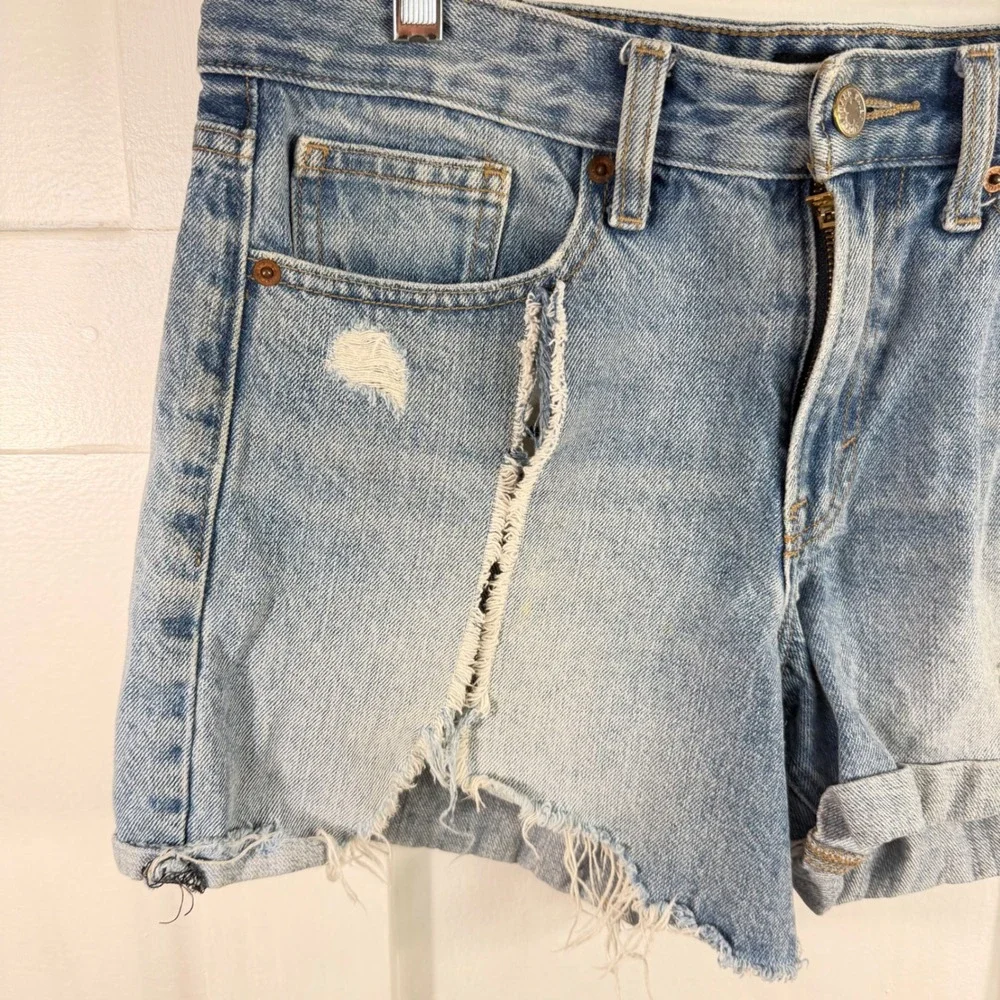 Lucky‎ Brand Womens Light Wash Distressed Denim Cutoff Shorts Size 8 29 *altered